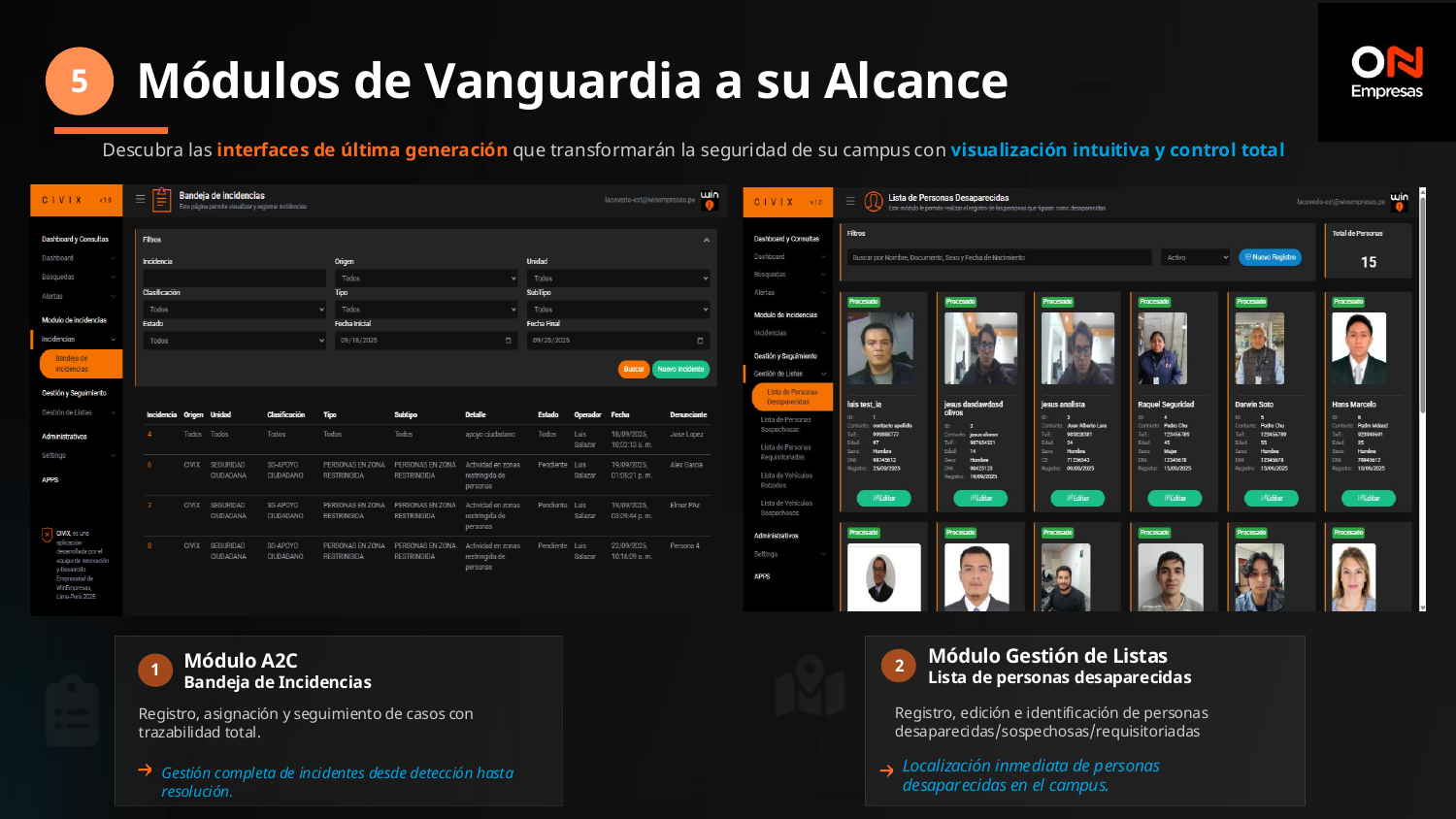 Monitoreo mosaico CIVIX