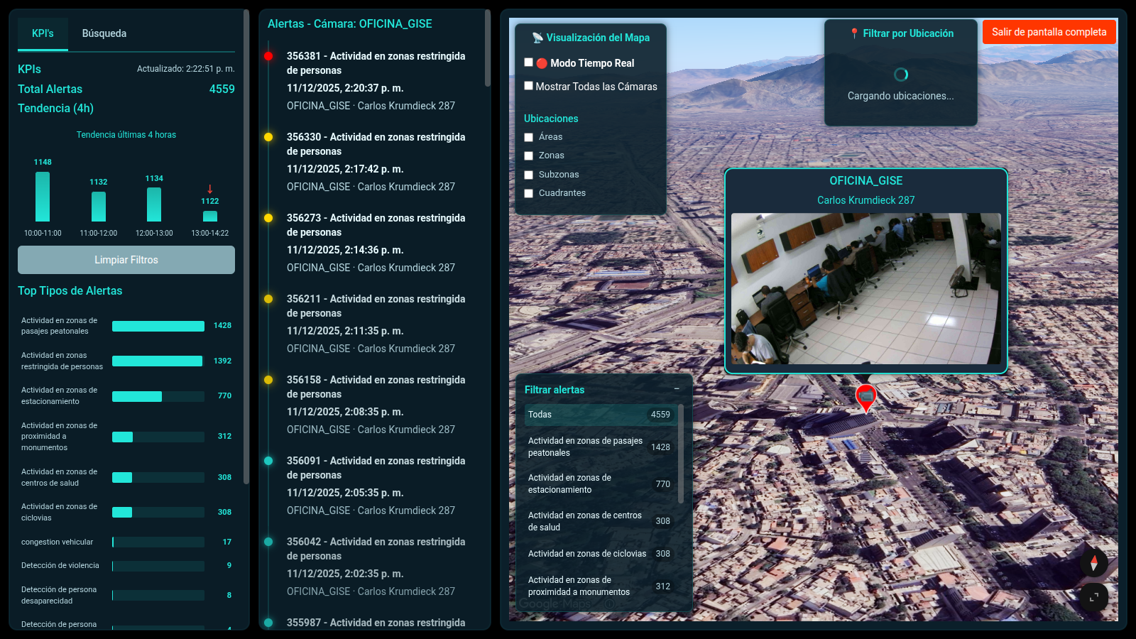 Modo de alertas en vivo